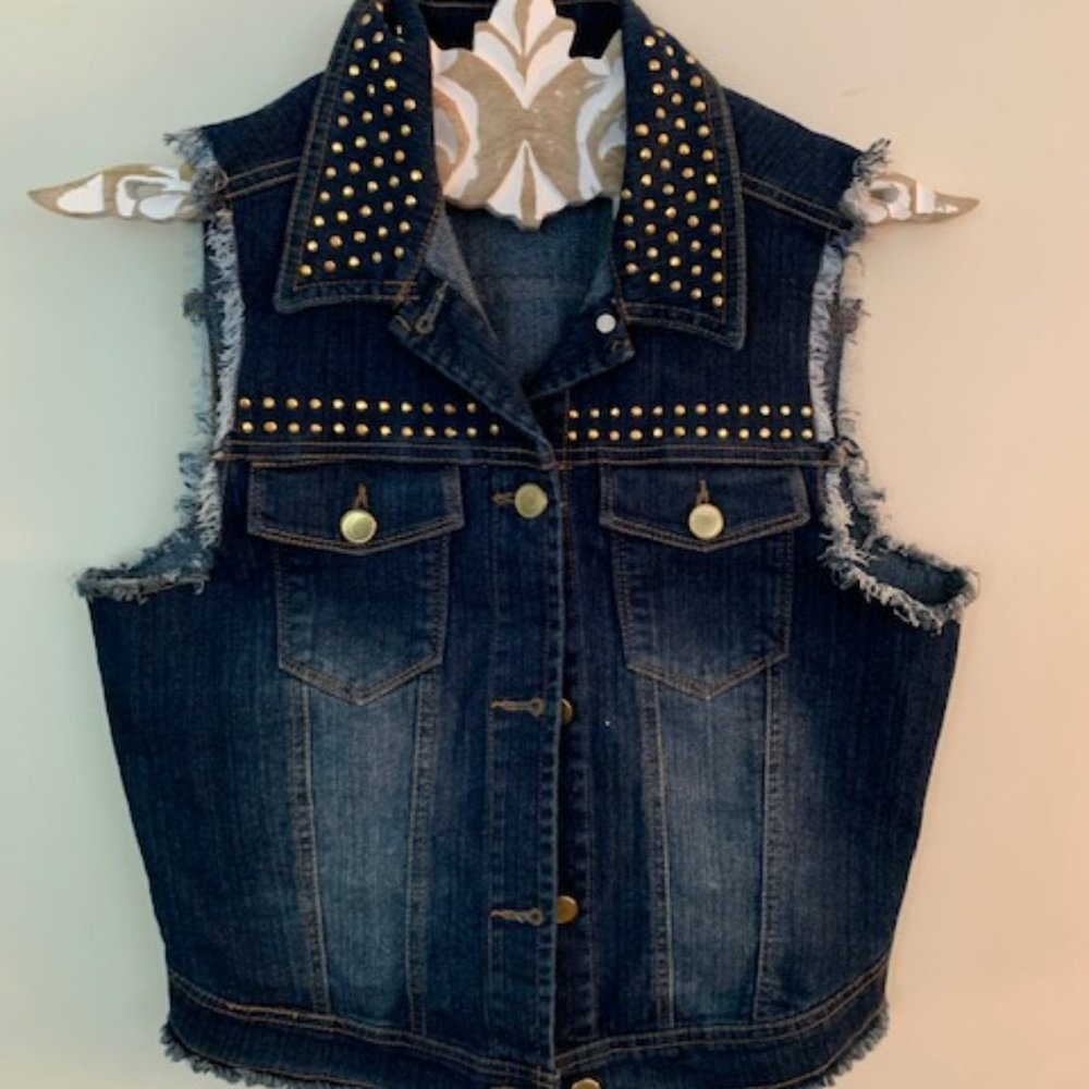 Darling Denim Seventeen Studded Vest